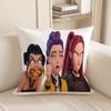 KPop Demon Hunters  Super cute cartoon girl on pillowcase: diverse expressions and shapes, fashionable home decoration