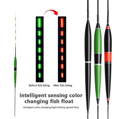 Bimoo NEW Bite Change Color Электронный светодиодный поплавок для ночной рыбалки Светится в темноте