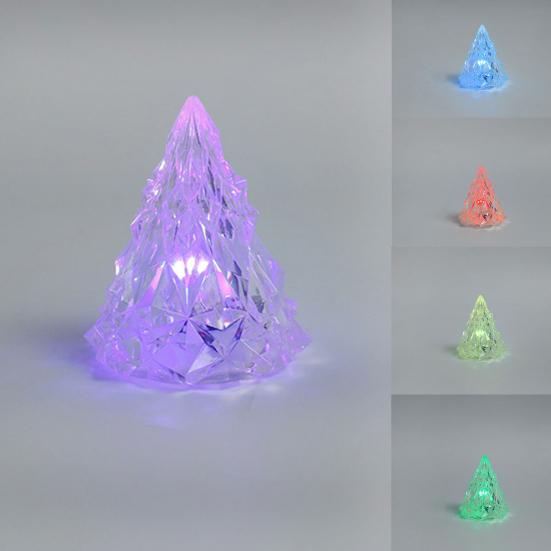 Светодиодная лампа в форме рождественской елки, мягкое свечение, немерцающий прикроватный светильник на батарейках