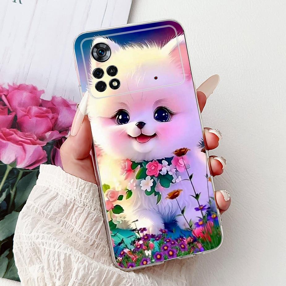 Чехол для Xiaomi Poco X4 Pro 5G Милый Кот Модный Расписной Fundas Мягкий Тонкий Чехол для Телефона Для Xiaomi Poco M4 Pro 4G 5G Задняя Крышка Сумки