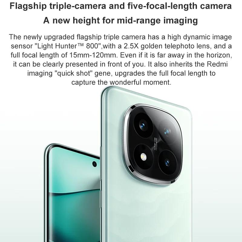Глобальная прошивка Redmi Note 14 Pro+ Смартфон 50 МП Тройные камеры Обработка изображений Офис Прямая трансляция Киберспорт Игры Китайская версия