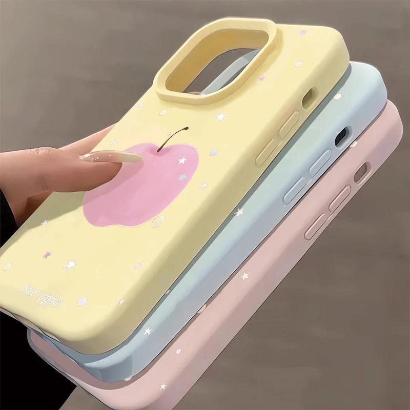 Звездная пыль Яблоко подходит для чехла для мобильного телефона iPhone17Promax 16 липкий рис 14 матовый 15 большие отверстия женские модели