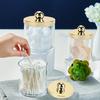 Clear Qtip Holder Bathroom Jar Set with Tray Acrylic Storage Organizer Plastic Apothecary Jars Qtip Dispenser Canister with Lid