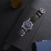 Retro Style Black Leather Strap Men's Watch Large Digital Casual Men's Quartz Watch