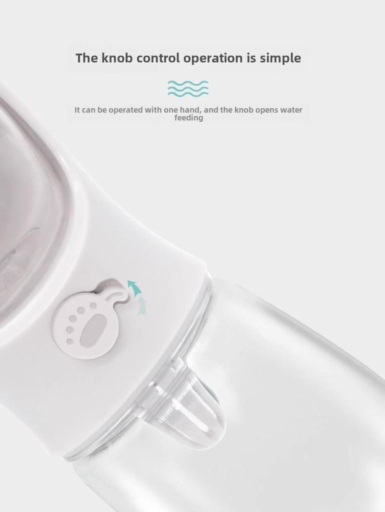 Портативная поилка для домашних животных двойного назначения для использования на открытом воздухе