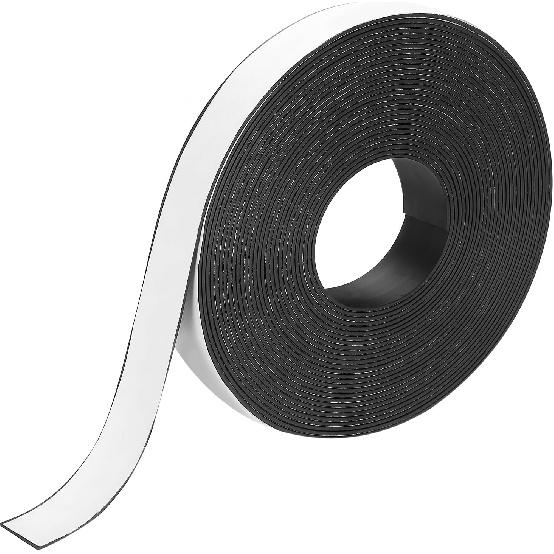MECCANIXITY Магнитная лента 16,4 фута x 3/8" Ширина x 1/16" Толщина Магнитная лента Наклейки Самоклеящиеся для Белых досок Холодильника и DIY