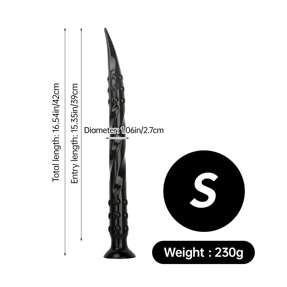 Очень длинная черная ПВХ анальная пробка анальный дилататор секс-игрушка страпон пенис реалистичный член большой член фистинг