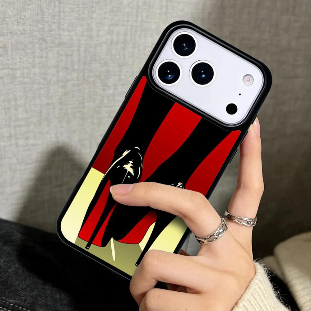 Чехол Case для iPhone 17 Air 16 Pro Max 15 Plus 11 13 Mini 14 12 Задняя крышка телефона красные туфли на высоком каблуке Милый