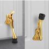 Adjustable Pedals Door Stopper Heavy Duty Mute Zinc Alloy Door Stops with Non-Slip Rubber Tip Hidden Wall Protector