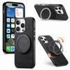 Чехол-подставка с кольцом 360° для iPhone 16 Pro Max 15 Plus 14 13 12 11 SE 2024, задняя крышка из ретро-кожи ПУ, магнитная