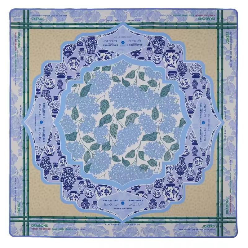 Classic Style Mahjong Mat Anti-Slip Noise Reduction Dirt Resistant Table Pad for Poker Card Tile Games