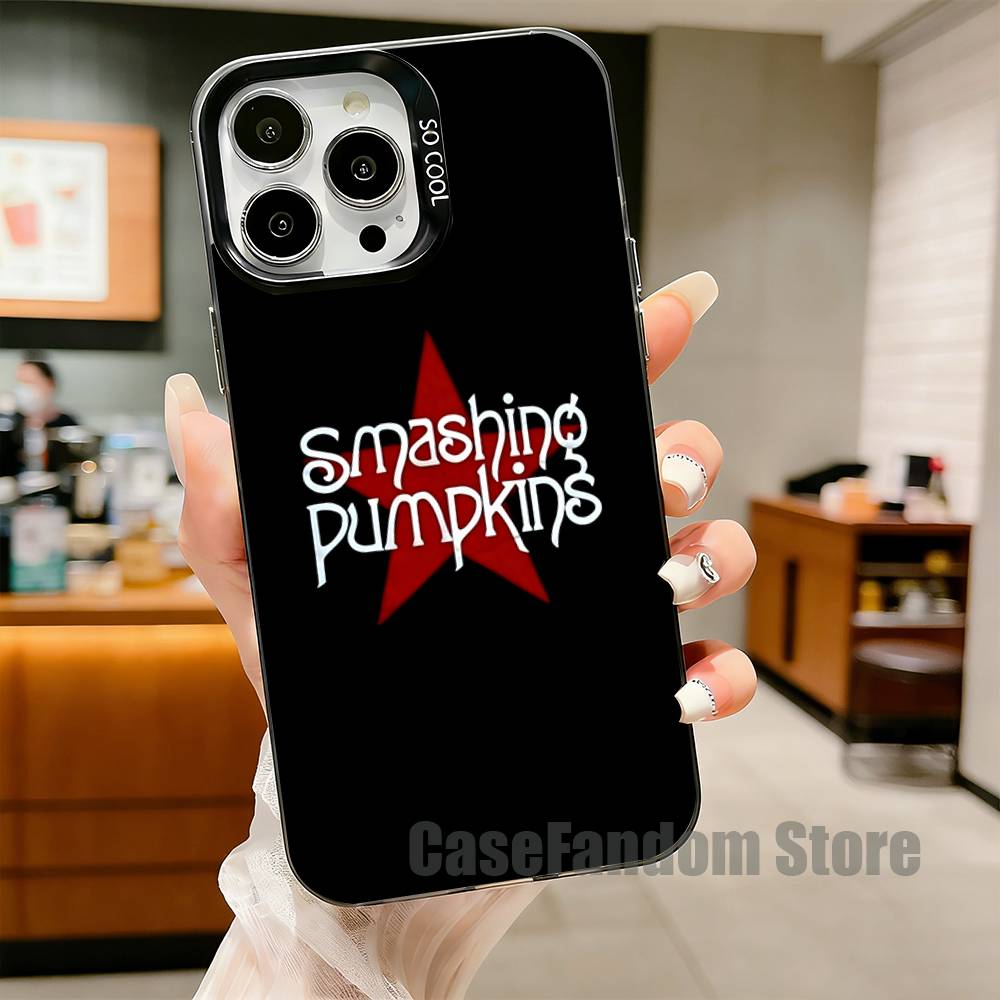 Band The S-Smashing Pumpkins Phone Case For iPhone 17,16,15,14,13,12,11,Pro,Max,Plus,Black Matte Shockproof Cover