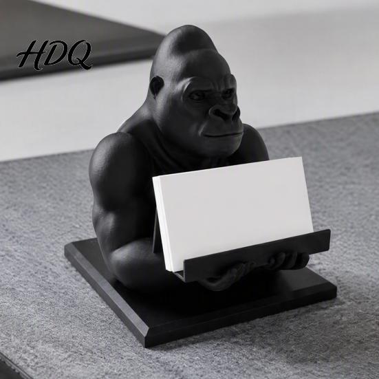 Современные Офисные Аксессуары для Мужчин 3D Печатный Держатель для Визиток Горилла Подставка для Телефона Крутой Настольный Уникальные Подарки Коллегам Органайзер Фигурка