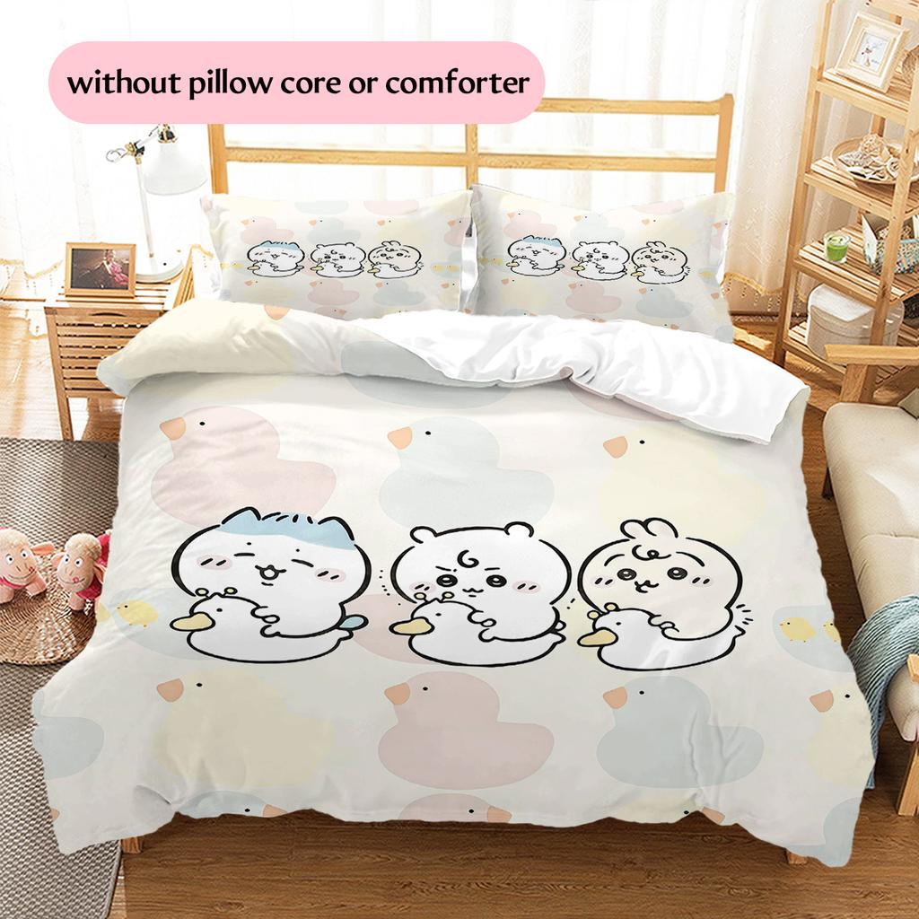 Usagi Pattern Bedding Quilt Set Home Decoration Gift (1 * duvet cover + 2 * pillowcase without core)