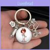 Nurse Dental Care Keychain With Medical Syringe And Stethoscope Gift Pattern