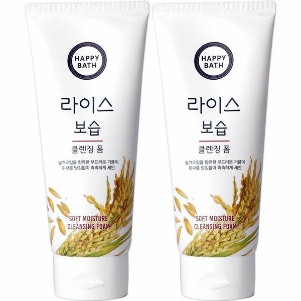 HAPPY BATH Rice Moisturizing Cleansing Foam 200gx2 (WB6D21E)