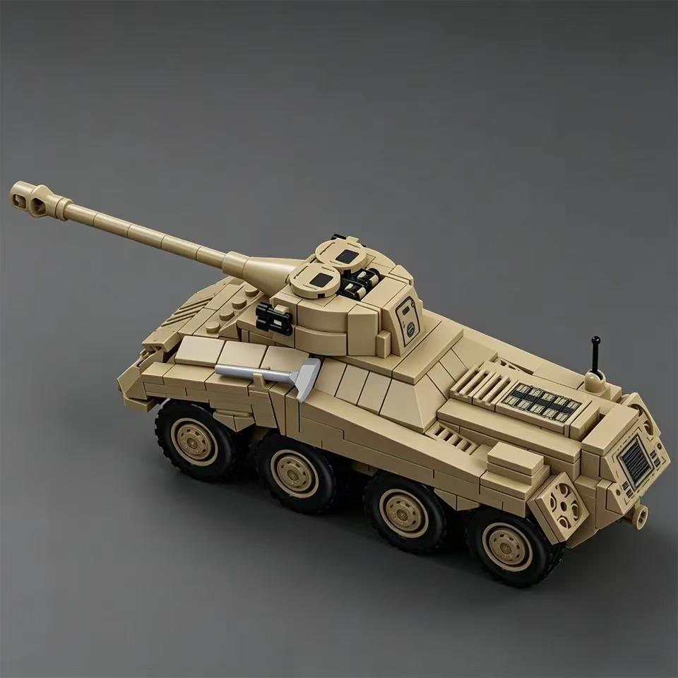WW2 German Army Heavy Armored Vehicle Model Assembly Military Building Blocks Bricks Educational Toys Boys Childrens Birthday New Year Gifts