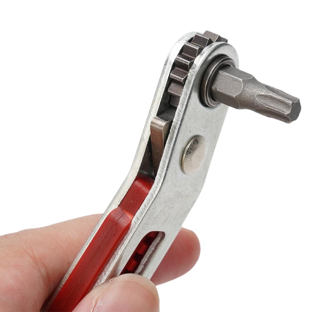 16 Teeth Screwdriver Bit Elbow Head Screwdriver Handle 11pcs/set
