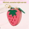 Spot PU Leather Embroidered Coin Purse & Key Holder - Lychee Grain, Strawberry, Lemon, Apple, Avocado, Pineapple Designs