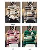 Women's Striped Cashmere Knit High Neck Sweater - Slimming, Loose Fit for Autumn & Winter