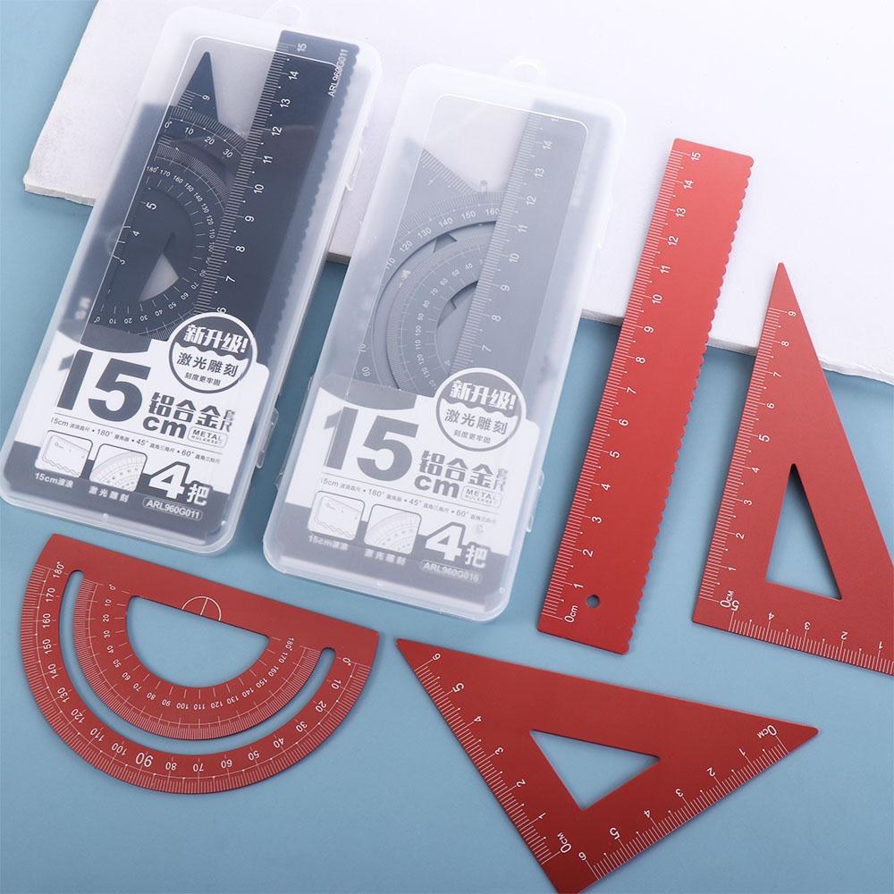 Геометрия Школа Офис Металлические линейки Экзаменационные канцелярские товары Набор алюминиевых линеек Чертежные принадлежности