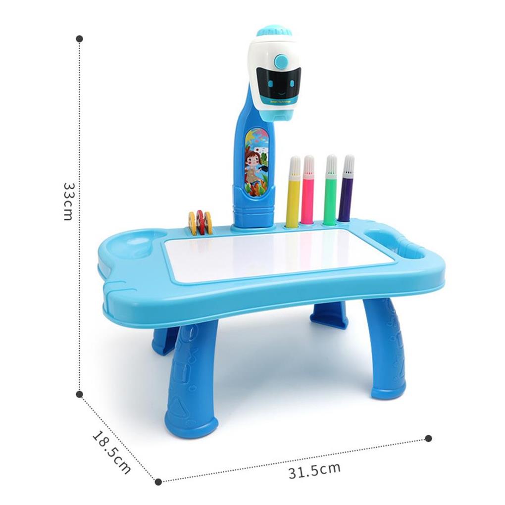 Children Projector Drawing Table Portable Cute Educational Developmental Zoomable Button Switch Painting Board Plaything