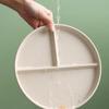 Divided Dish In 3 Diet Reusable Round  Plates Plate  Safe Kitchen Dinnerware Portion Plates For Adults 3 Compartments Microwave