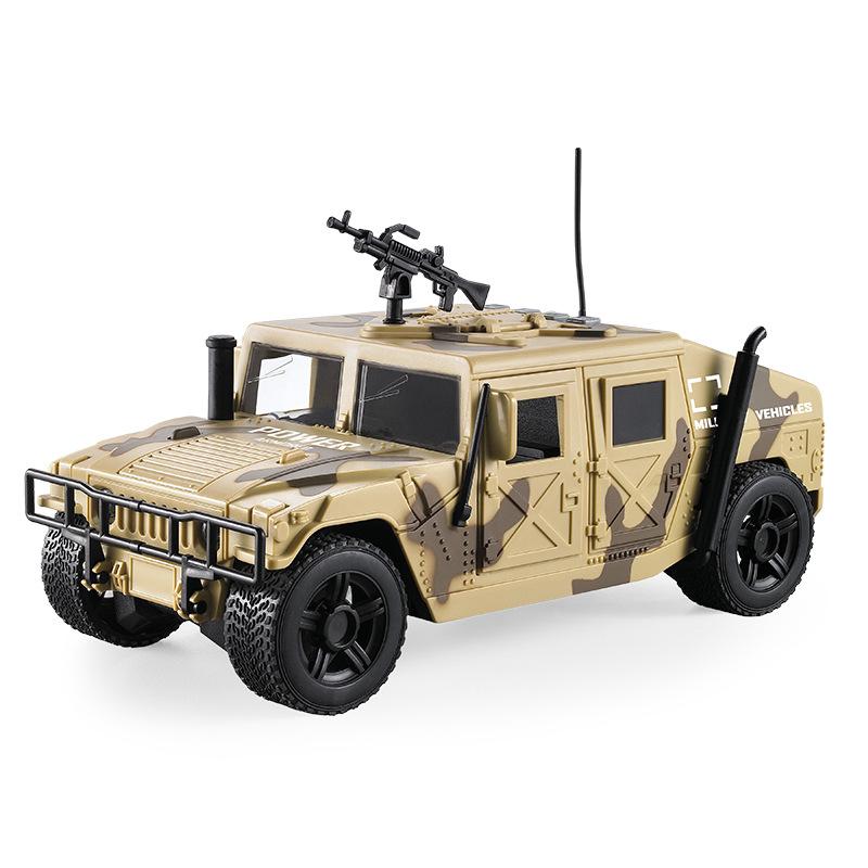 Large 1:16 Hummer field vehicle military model car armored vehicle tank missile boy 6 years old 8 children's toy car