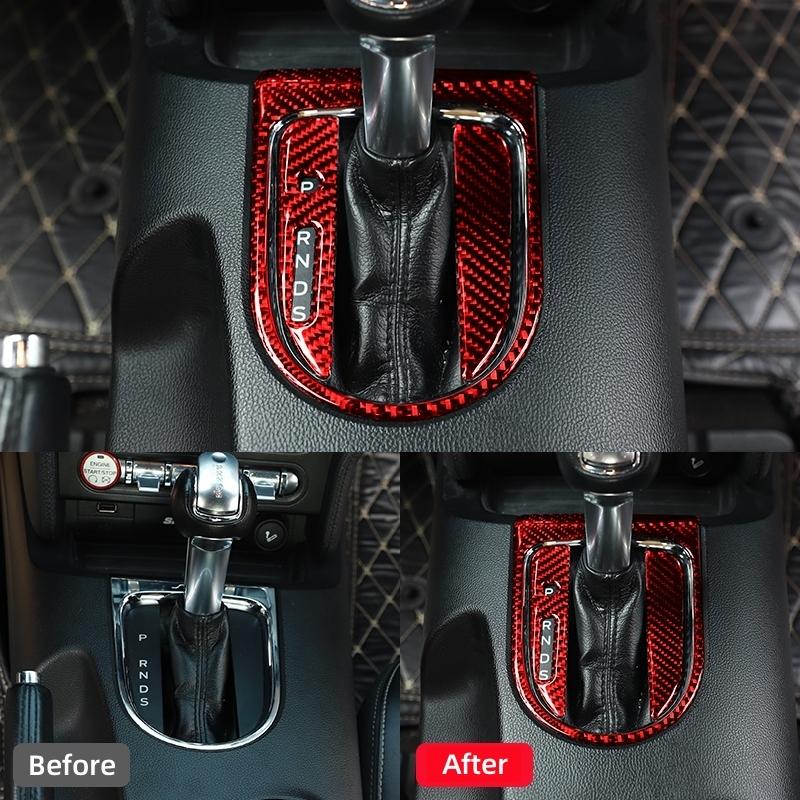 Для Ford Mustang GT 2015-2021 аксессуары из углеродного волокна салон автомобиля коробка передач панель крышка отделка рамка декоративный комплект наклейка