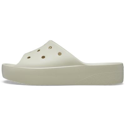Женские сандалии-слайды Crocs Classic Platform, кость, размер 24 см