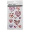 Rhinestone Stickers - Heart - 11 Pcs