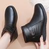Middle-aged Shoes Winter Soft-soled Non-slip Cotton Boots Thickened and Velvet Short Boots Women's Elderly Thermal Shoes Cotton Shoes