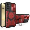 Protective Case - BOOLING - for Samsung Galaxy S24 - Red - Shockproof - Ring Stand