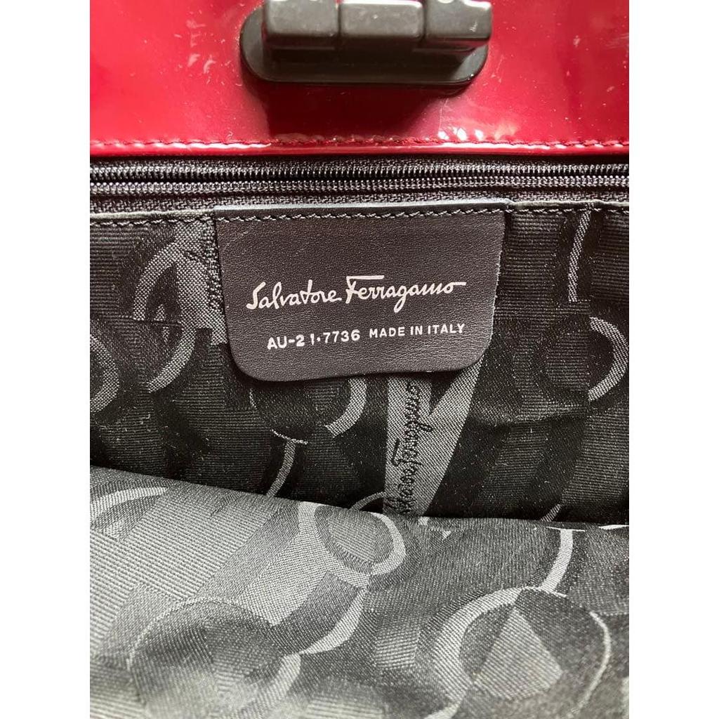Used Salvatore Ferragamo Gancini Enamel Shoulder Bag