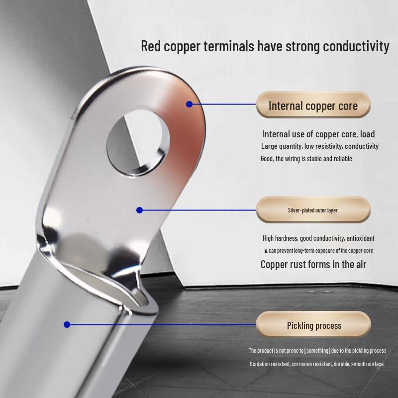 ELECALL OT Silver-Plated Copper Wire Connector