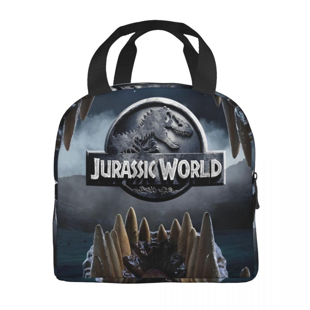 Insulated Lunch Bag Fallen Kingdom Jurassic World Accessories Horror Dinosaur Lunch Food Box New Thermal Cooler Bento Box