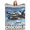 Bombardino Crocodilo - Итальянский Мем Мозговая Гниль Супер Теплое Одеяло Плюшевое Покрывало Спальня Фланелевое Покрывало на Кровать Чехол для Дивана-Кровати