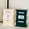 Retro Creamy Perpetual Desk Calendar: Creative Home & Office Decor, Photography Prop