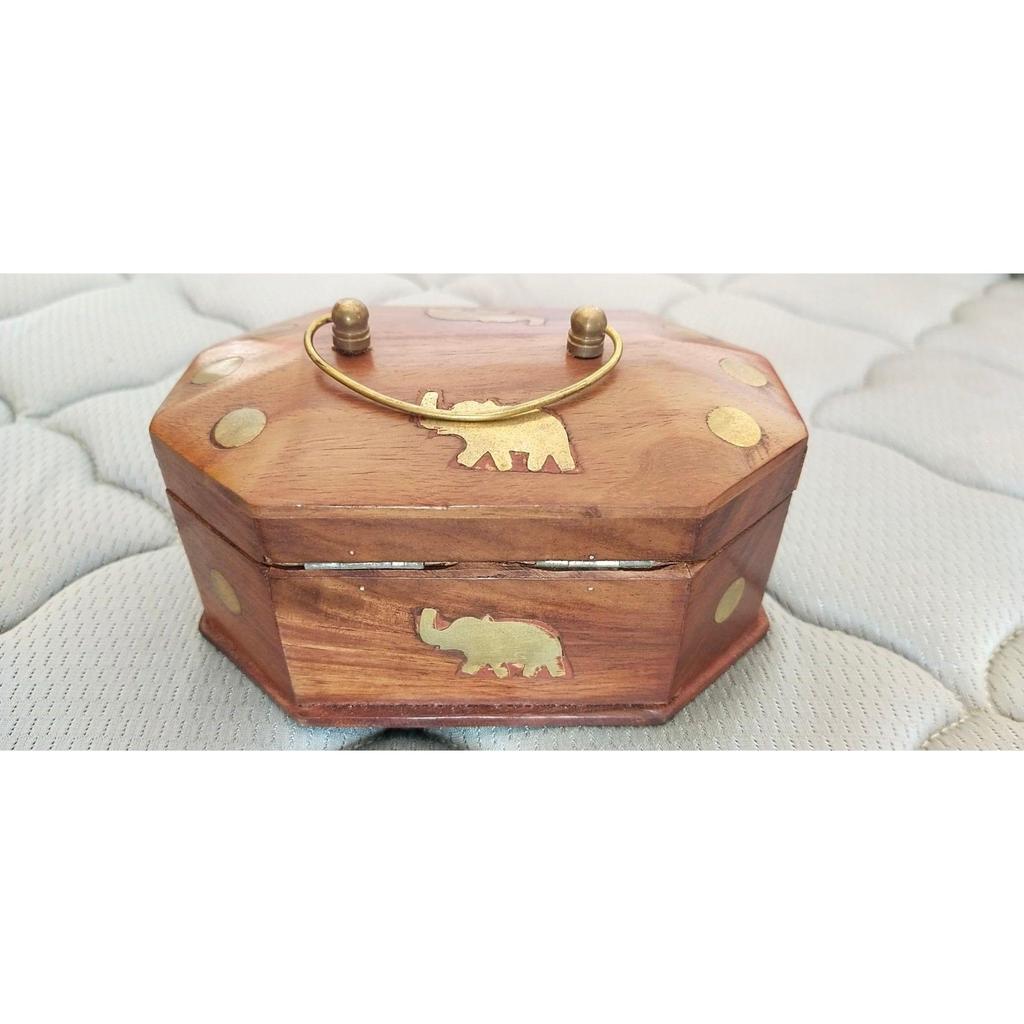 Деревянная шкатулка для украшений ручной работы для женщин, органайзер для украшений в виде слона, подарочные изделия, 6 дюймов