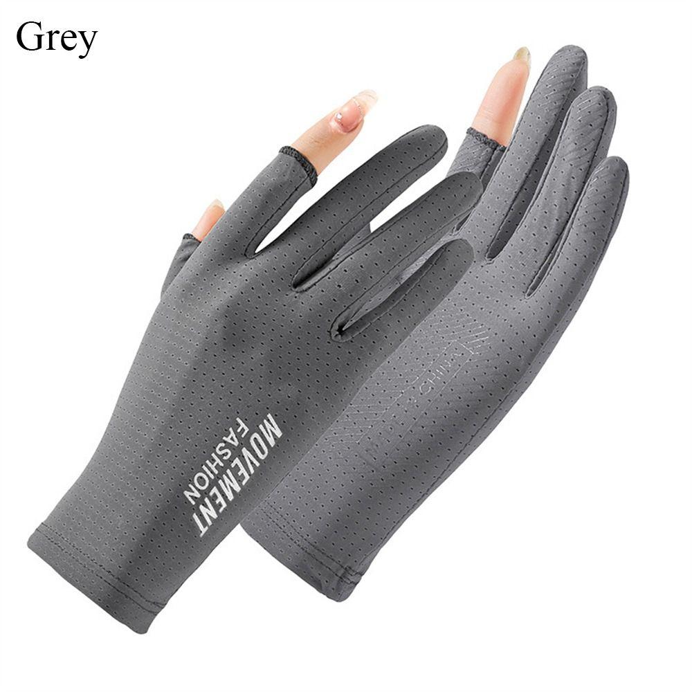 Thin Sunscreen Gloves Ice Silk Anti-UV Mittens Fashion Sun Protection Gloves Summer Spring
