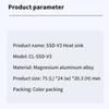 SSD-V3 2280 M.2 Твердотельный накопитель с двумя тепловыми трубками Полностью алюминиевый жилет с решеткой NVMe Высокоэффективный радиатор Игровые аксессуары