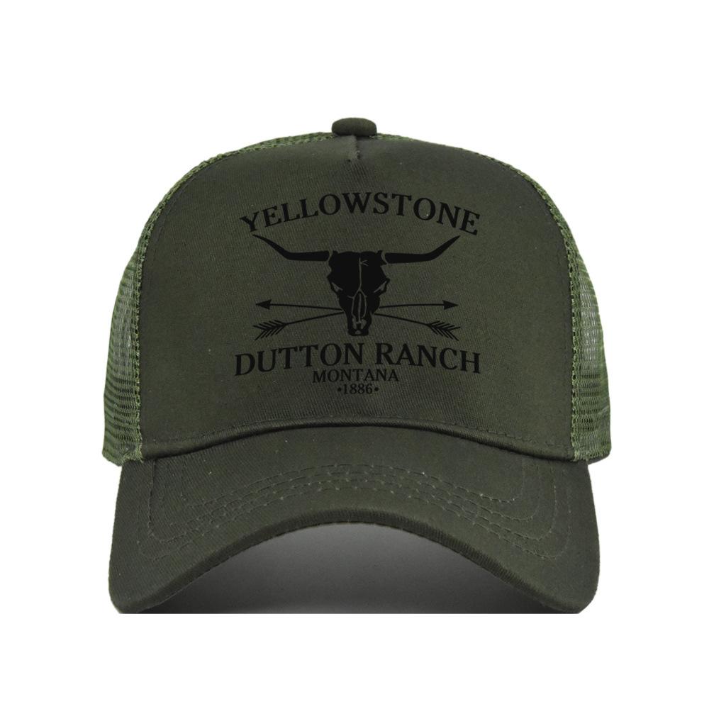 Cotton Front Mesh Back Trucker Cap, Bull Skull Print Adjustable Snapback Baseball Hat Unisex Western Style Outdoor Sports Sun Hat