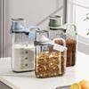 1.6/2/2.8 л Герметичный контейнер для хранения корма для собак Пет Сухой корм Контейнер с крышкой-мерным стаканом Прозрачный пластиковый контейнер для организации кухни и кладовой для