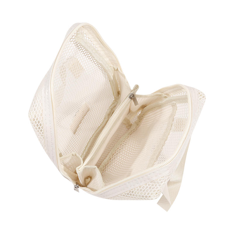 Модная повседневная сетчатая косметичка большой вместимости, ручная, многофункциональная, с отделениями, дорожная сумка для туалетных принадлежностей и хранения