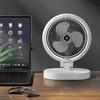 3-скоростной электрический настольный вентилятор со светодиодной подсветкой, перезаряжаемый бесщеточный двигатель, сверхтихий персональный охлаждающий вентилятор для домашнего офиса