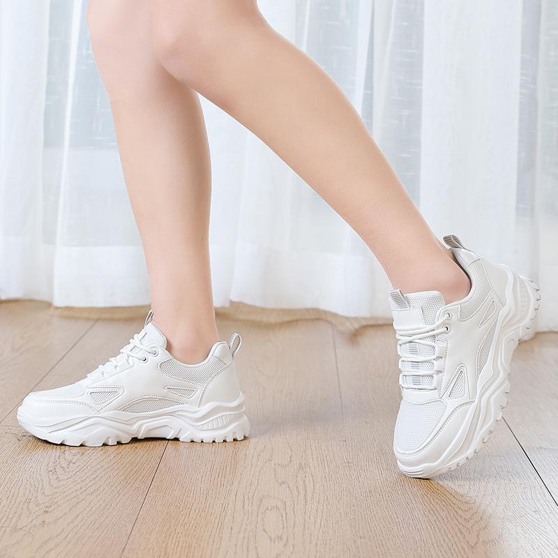 Women’s Black Running Sneakers Casual Sport Shoes White Walking Jogging Shoes Over Sized