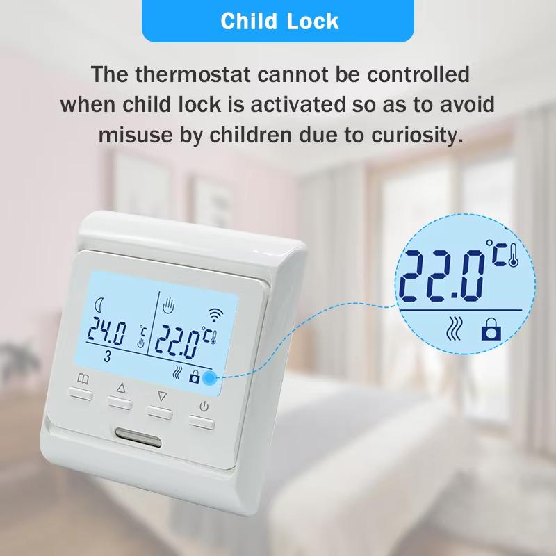Программируемый термостат Tuya WiFi 90~230 В 16 А Умный регулятор температуры для системы электрического отопления Дистанционное управление через приложение Работает с Alexa Google Home