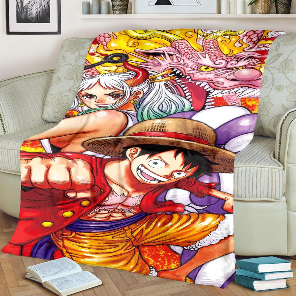 "ONE PIECE" Theme Flannel Blanket Soft Warm for Bedroom, Sofa, Bed, Chair, Picnic, Travel and Home