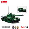 Sluban Военный тяжелый танк ИС-2 конструктор WW2 армейский солдат детский игрушечный строительные блоки 845 шт.