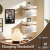 2 шт. Двухъярусная плавающая книжная полка Металлическая вертикальная книжная башня Многофункциональная невидимая книжная полка Прочная домашняя декорация